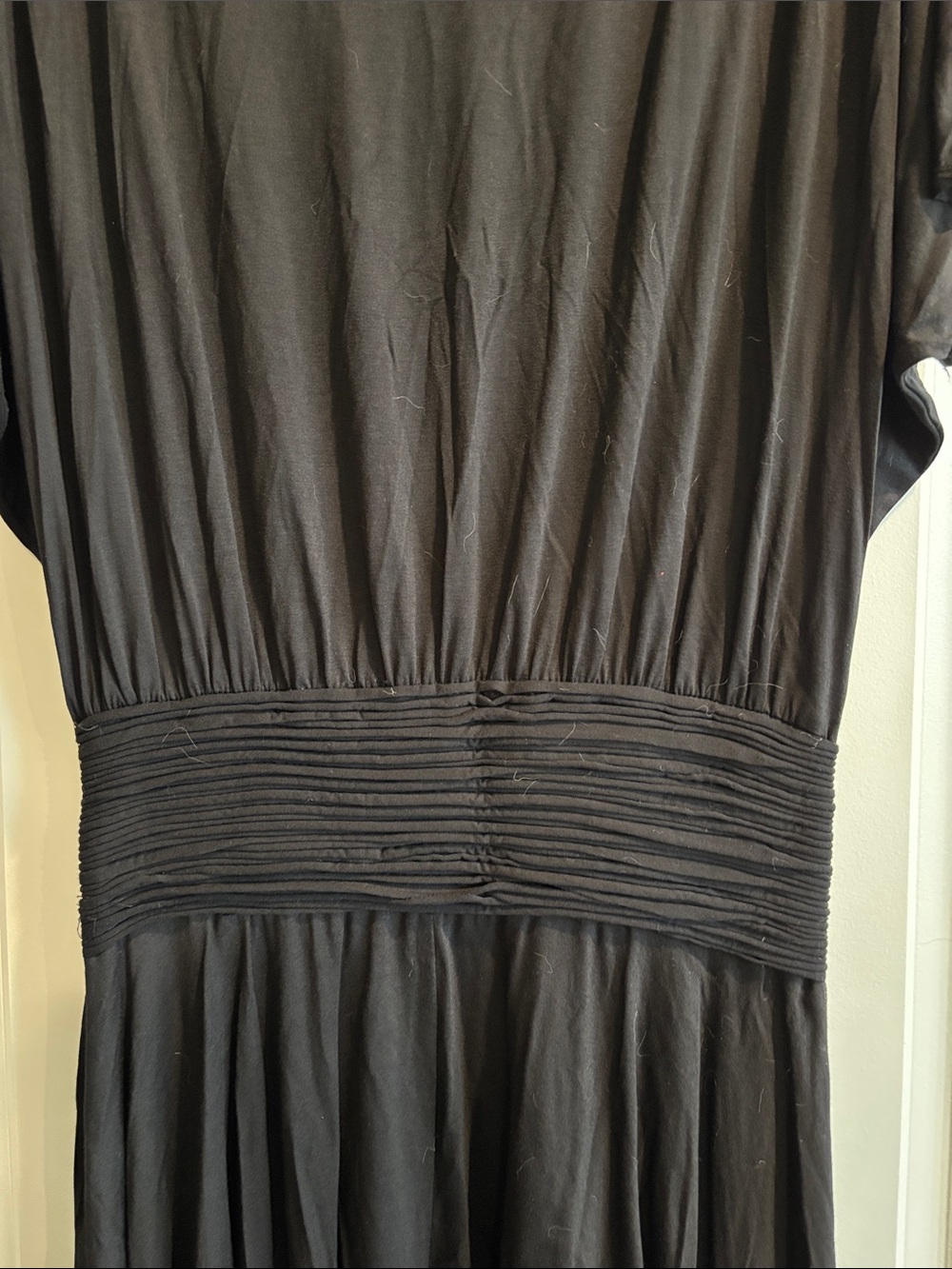 Max Studio Black Dress with Ruched Waist - Picture 3 of 11